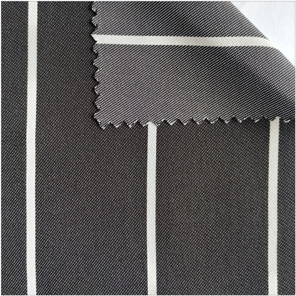 LYT 4-way spandex black and white stripe  fabric for dress